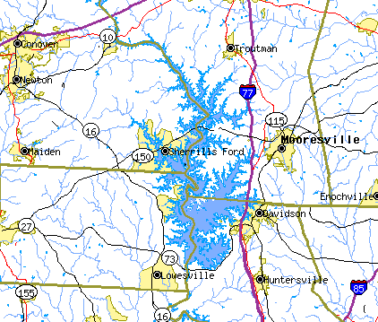 Lake Norman NC area map