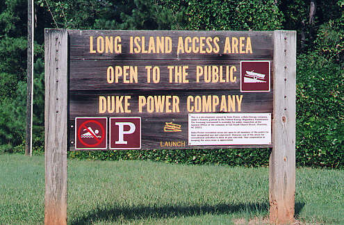 Long Island Access Area Entrance Sign
