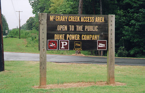 McCray Creek Access Area Entrance